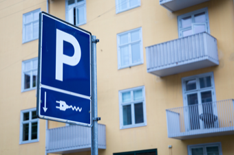 EV parking at an apartment