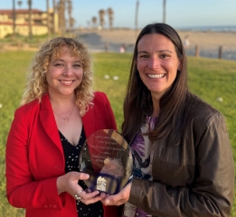 County Staff Holding an AEP Award for the 2024 CAP