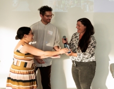 County staff receiving an award