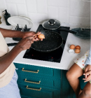 Cooking at Electric Stovetop